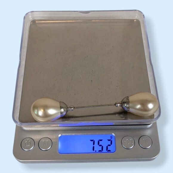 Antique Double-Ended Glass Pearl Hair/Hat Pin - Picture 5 of 5